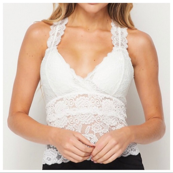 ShopEvelynne Other - Fabulous Lace bra Tank with removable pads